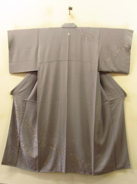 ★着物10★ 1円 絹 総刺繍 群鶴 一つ紋 袷付下げ ☆☆☆☆