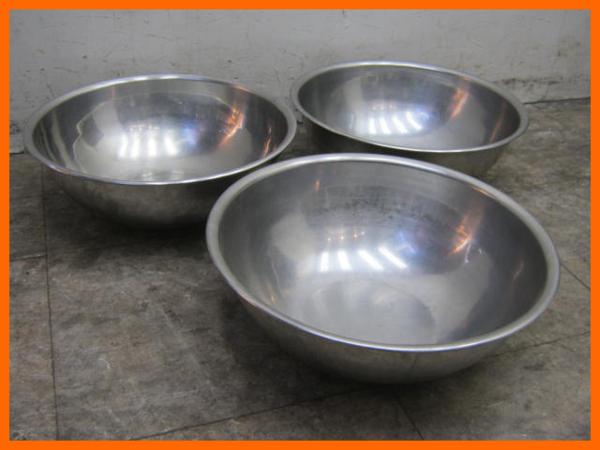 16D3004 ステンレスボウル3個セット φ420x155 中古厨房調理小物