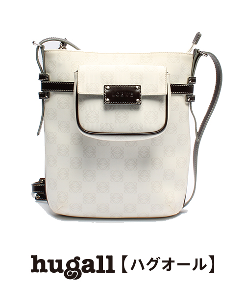 ロエベ アナグラム柄 ショルダーバッグ ホワイト LOEWE 美品ロエベ