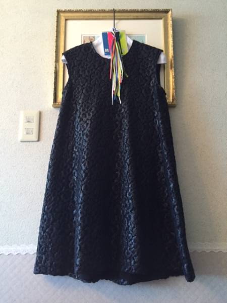MSGM★ フラワーレースワンピース　サイズ38　黒　美品