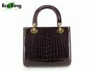 1円 美品 JRA タグ有 クロコダイル CROCODILE ハンドバッグCH489