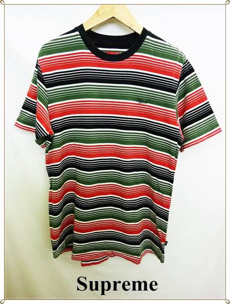 送料無料【Supreme】マルチボーダーTシャツ/L☆シュプリーム ,送料無料