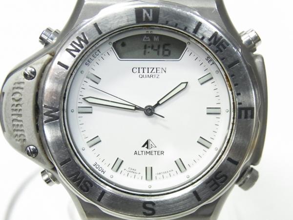 慈光】994CITIZEN シチズン ALTIMETER C040-088450 稼働品 Citizen 
