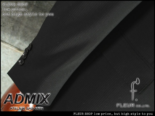 ■Y1785■新作ADMIX アトリエサブ シャドーストライプスーツY4黒