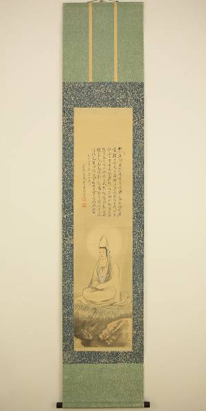 かめひょう》 仏画 観音菩薩図 絹本 肉筆 ＃158 人物、菩薩 絵画