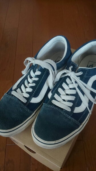 中古☆VANS スニーカー オールドスクール 26.5cm ネイビー☆即決