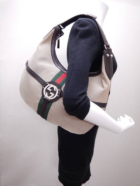 ■GUCCI グッチGG柄 シェリーライン ワンショルダーバッグ■5-29