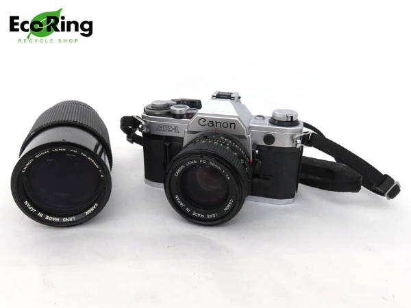1円 キャノン AE-1 アナログフィルムカメラ＆レンズ 計3点 HD314
