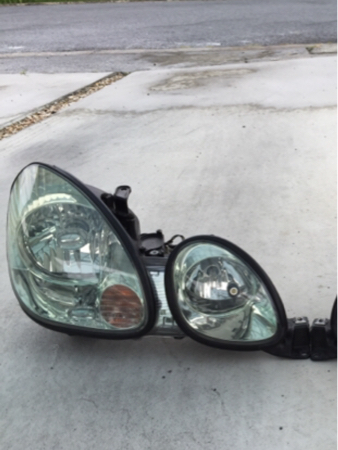 JZS16アリスト 後期 グリーンメッキ ヘッドライト 左右 HID 16アリスト