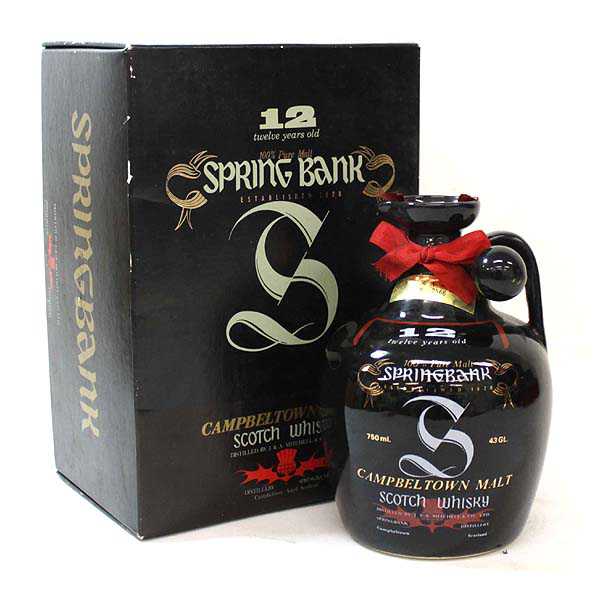 ★古酒1円～ 箱付/スプリングバンク 12年 陶器ボトル F6E2503