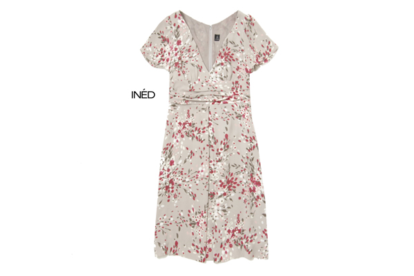 美品★INEDイネド★可愛い！プリントワンピースK171