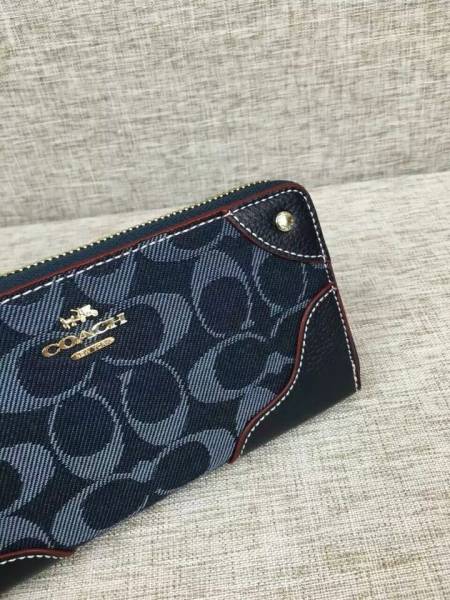 COACH コーチ 53769 デニム×レザー 長財布 新品