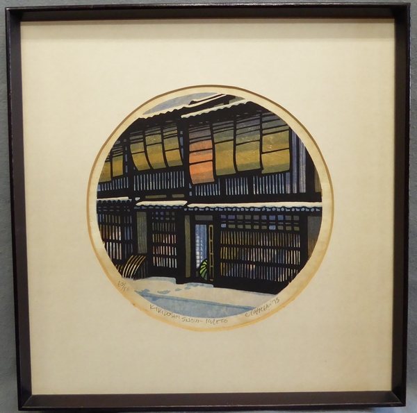 クリフトン・カーフ「雪の屋根」木版画 直筆サイン入 1982年 京都 人気作家 Yahoo!オークション - の落札 (版画) 「クリフトンカーフ」木版画 京都