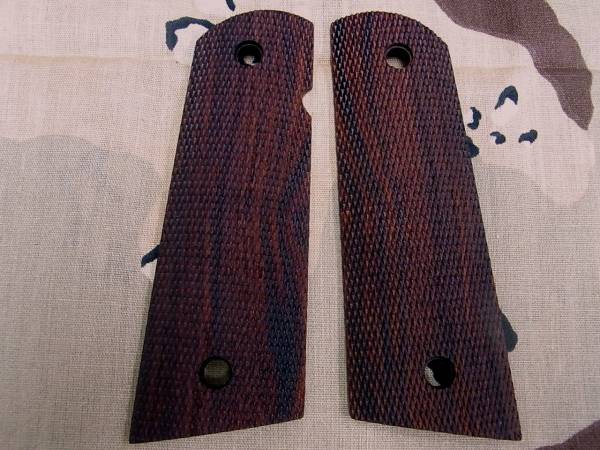 HOGUE ホーグ 実物 1911 チェッカー 木製グリップ ココボロ HOGUE