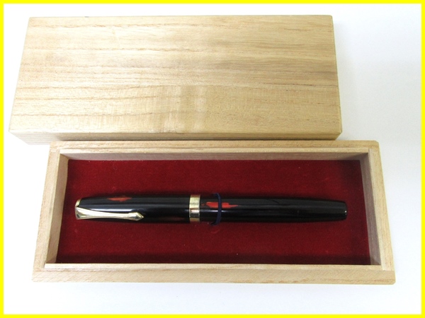 ☆高級万年筆 WARRANTED 14K PEN IRIDOSUMIN 木箱付 Yahoo