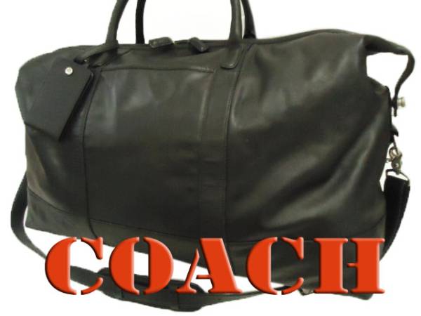 良品 定価9万メンズ◇コーチCOACH◇オールレザーボストンバッグ