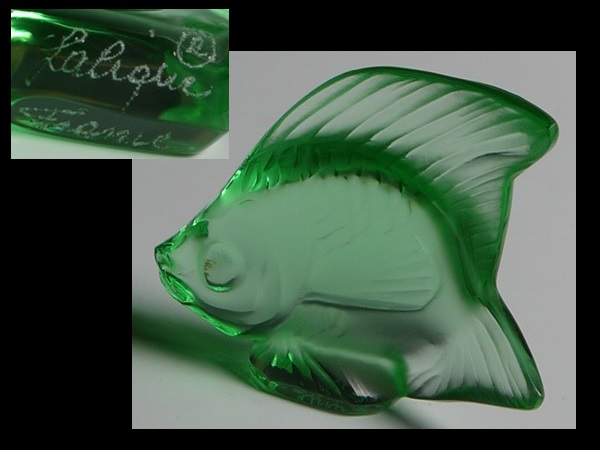 Fish Lalique sculpture Crystal - 「ラリック 魚」ガラス (工芸品) の