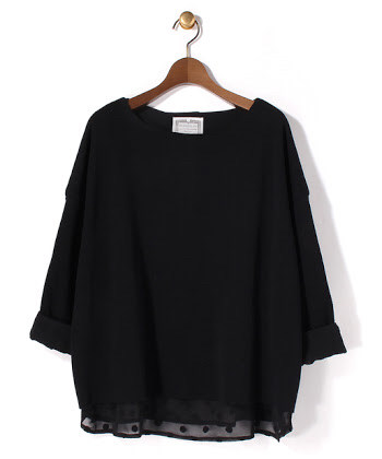 ビアズリー・裾水玉プルオーバー・ガリャルダガランテ