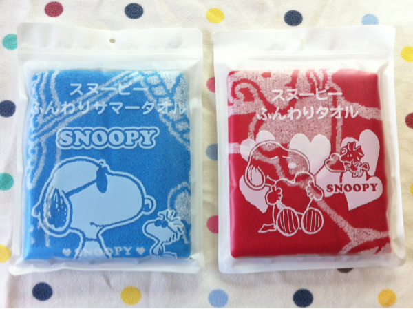 即決★ローソン限定 スヌーピー ふんわりタオル 全2種 P付 送164