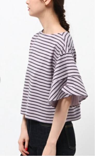 ■niko and...■大人気 ビッグピラ袖Ｔ サックス送料￥164