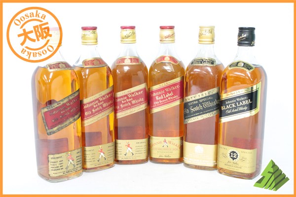 ◇1円～ ジョニーウォーカー 6本セット レッドラベル 750ml 等 E ◇1円