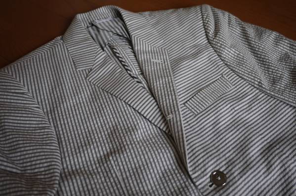 1円 新品 THOMBROWNE ボーダーxストライプジャケットGYxWH1(実8) thom