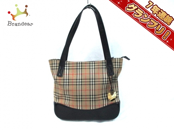 レディース Burberry バーバリー チェック柄トートバッグ ベージュ