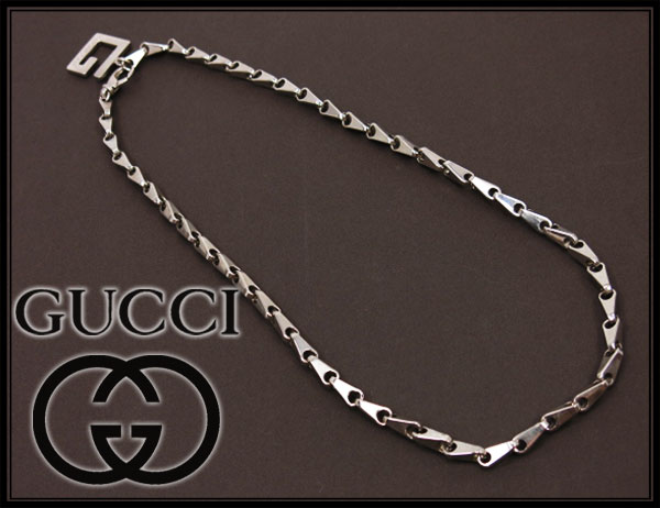 GUCCI グッチ Gロゴ チェーンネックレス シルバー メンズ 70cm