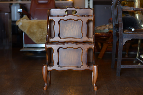 【ヴィンテージ】オールド カリモク調 マガジンラック 美品