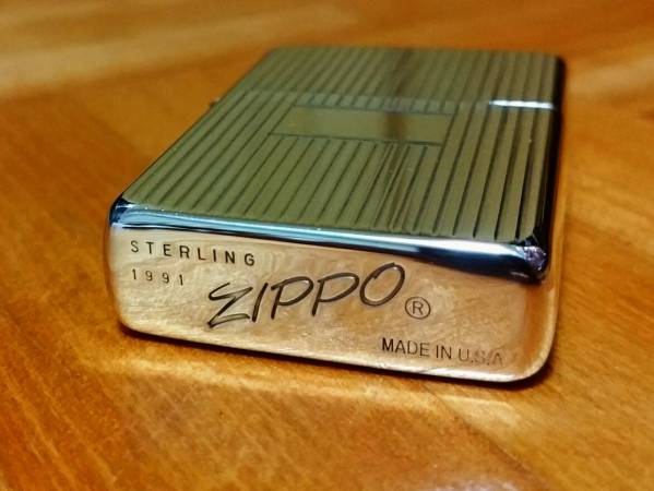 1991年】Zippo スターリング シルバー エンジンターン 1991年】Zippo スターリング シルバー エンジンターン