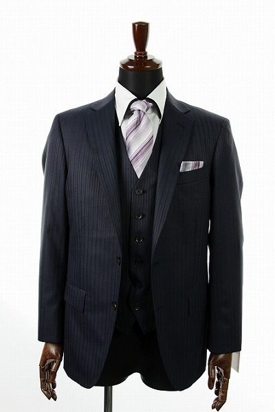 美品 メンズティノラス スリーピース スーツ ネクタイ付 4点セット 黒 M スーツ MEN'S スリーピース メンズティノラス ティノラス - TENORAS