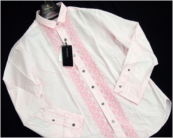 新品 インターメッツォ 刺繍長袖シャツ LL 定価18360万 604468