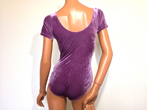 ＦＲＥＥＤチャコットレオタードＬ紫ベロアシャーリング男性も