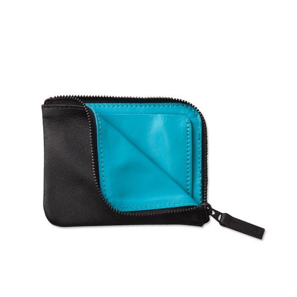 FTC エフティーシー 財布 LUXE LEATHER WALLET//BLACK/AQUA 新品