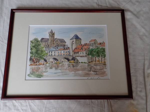 旧家の蔵処分★奥田省一★肉筆★モレー（パリ近郊）