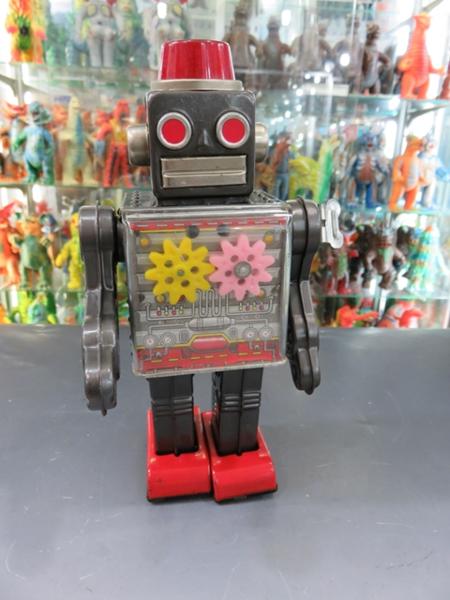 日本製 恐らく 堀川製 ゼンマイ ブリキ ロボット ブリキ 堀川玩具