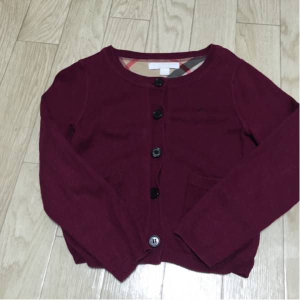used☆バーバリーチルドレン♪コットンカーディガン 6Y 120