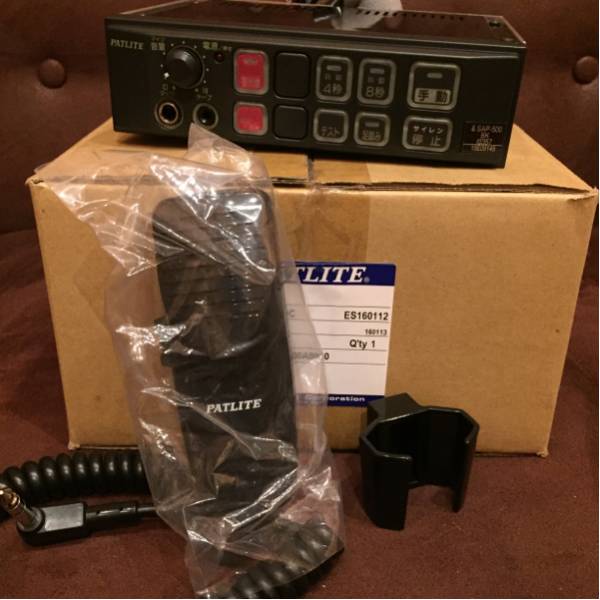 ラスト！希少未使用！パトライト サイレンアンプ SAP-500BK
