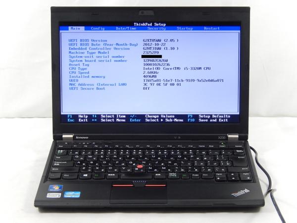 Lenovo ThinkPad X230/Corei5 3320M 2.6GHz/4G/320G/OS無