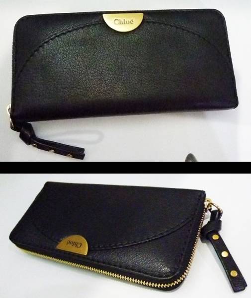 Chloe ラウンドファスナー長財布 ブラック 証明書付き