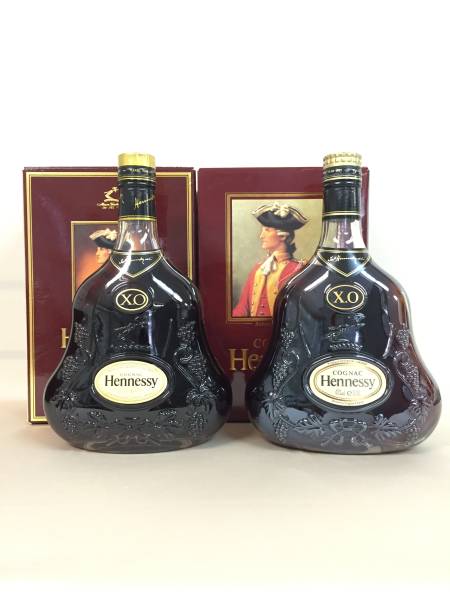 1円～ ヘネシー Hennessy XO クリアボトル 2本SET 金キャップ #8 8
