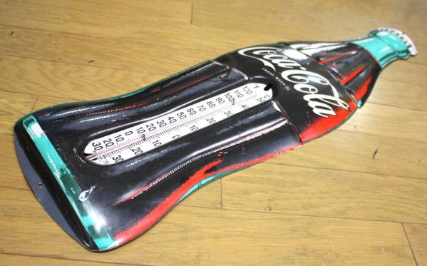 コカ・コーラ コーラ ボトル型 COLA 古い看板 長さ74cm_1