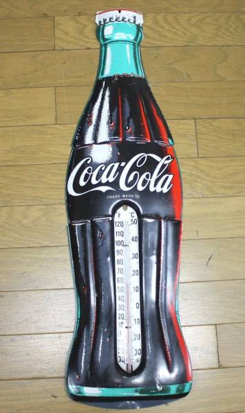 コカ・コーラ コーラ ボトル型 COLA 古い看板 長さ74cm_3