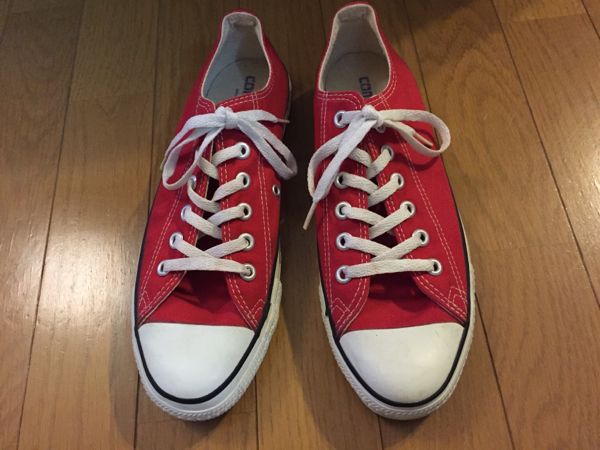 90's 美品 コンバース オールスター Made in USA 赤 US8