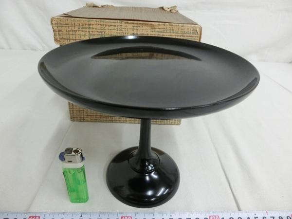 山中塗 塗師 二代 助田宗明造 竹手付 煙草盆 美品 共箱 茶道具 送料込