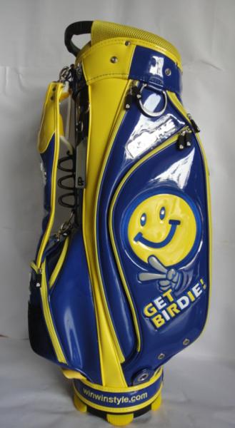 新品同様※WINWIN/ウインウインスタイル/キャディバッグ/青