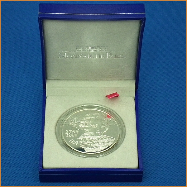 2006年 フランス モーツァルト生誕250周年記念 1/4ユーロ銀貨 フランス 2006年 モーツァルト生誕250周年 1/4ユーロ 銀貨