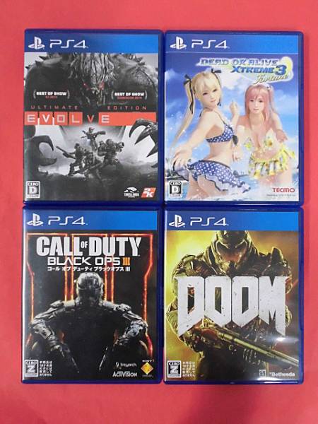 1円～☆PS4人気ソフト4本セットI*ネコポス可☆CALLofDUTY他(9743 1円