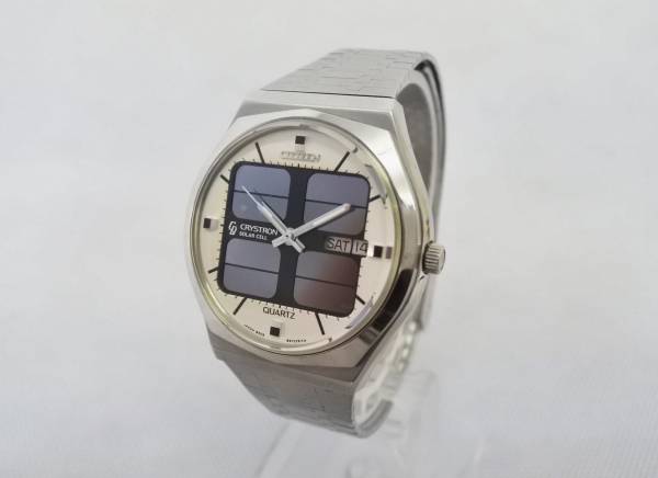 【CITIZEN/】CRYSTRON/SOLAR CELL/クオーツ/メンズ/動作品