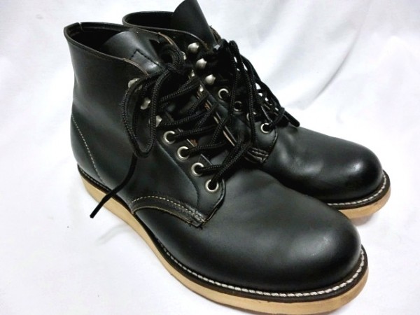 □REDWING 【レッドウイング】 8165 黒 7 1/2 D 犬タグ 良品 □REDWING